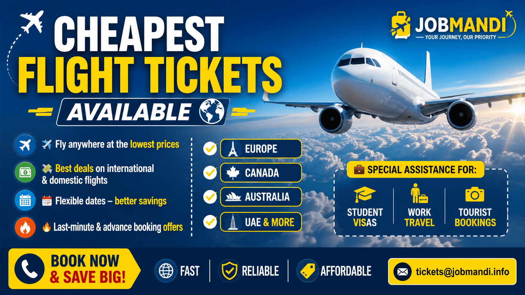 10. Cheapest flight tickets